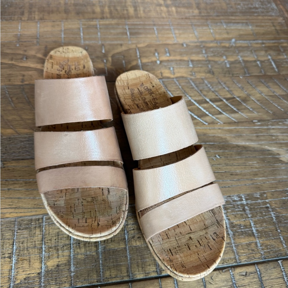 Kork-Ease Tan Sandals with Comfort Cork Footbed